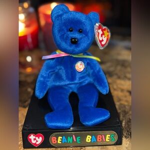 💙 TY Beanie Babies CLUBBY Blue Bear Club Exclusive Plush w/ Tag 1998